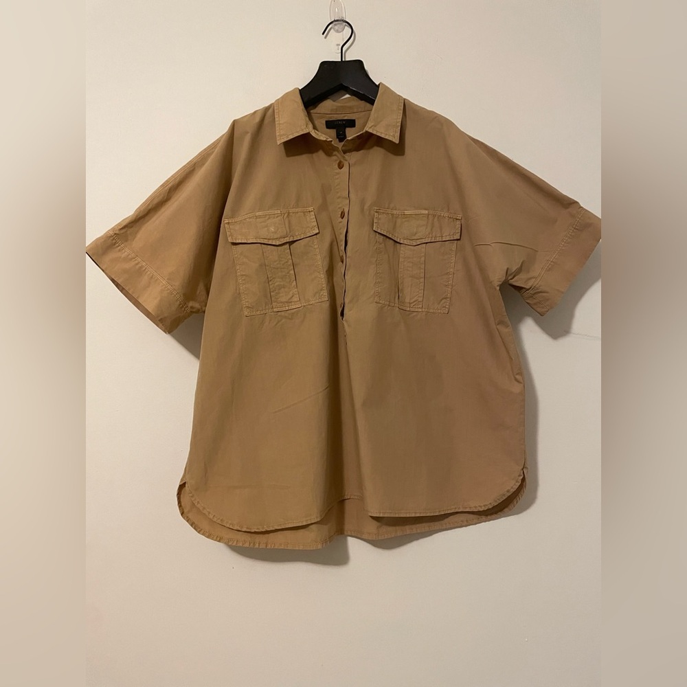 J. Crew Beige Button-Up Shirt